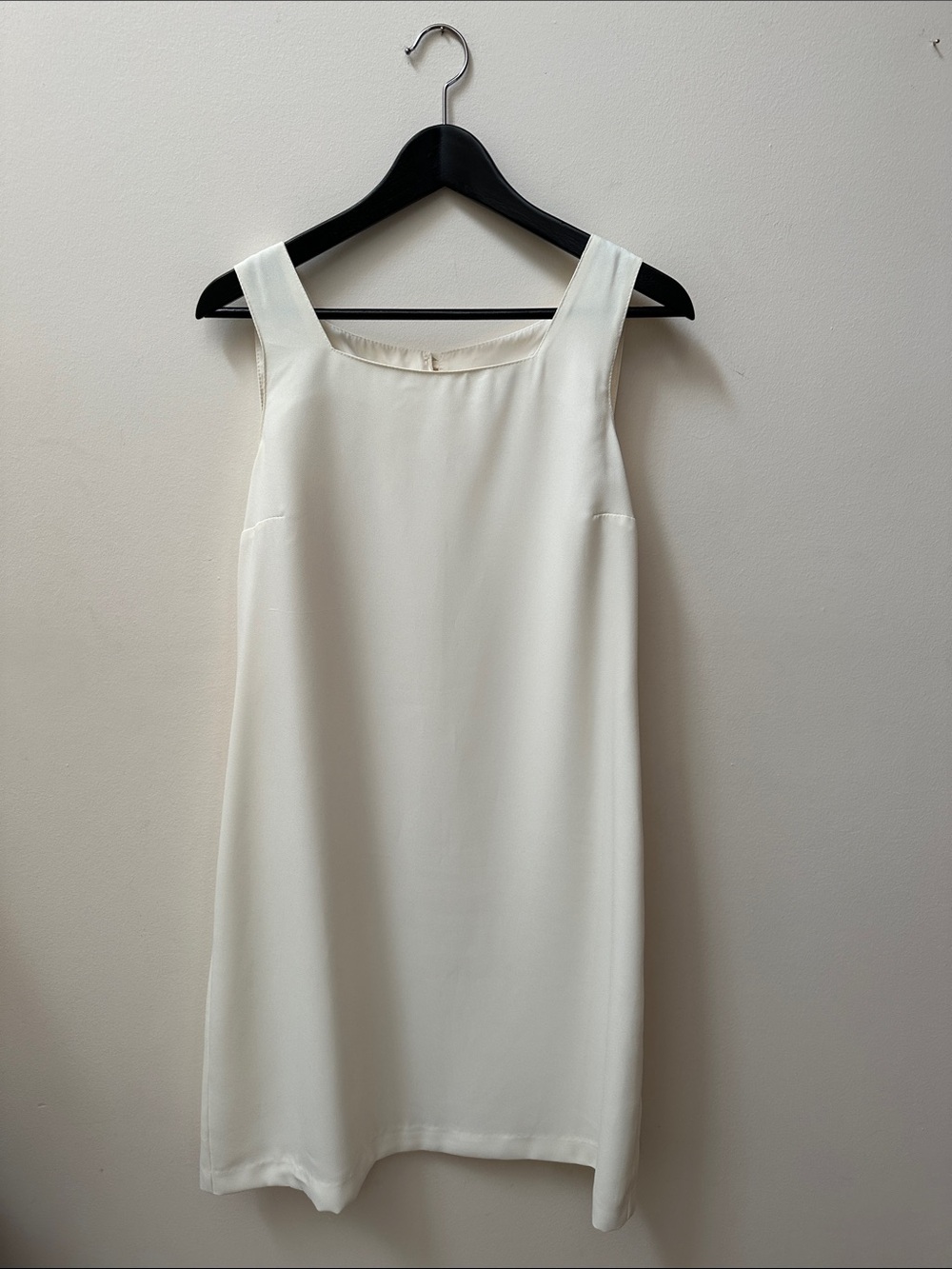 Cream Sleeveless Midi Shift Dress